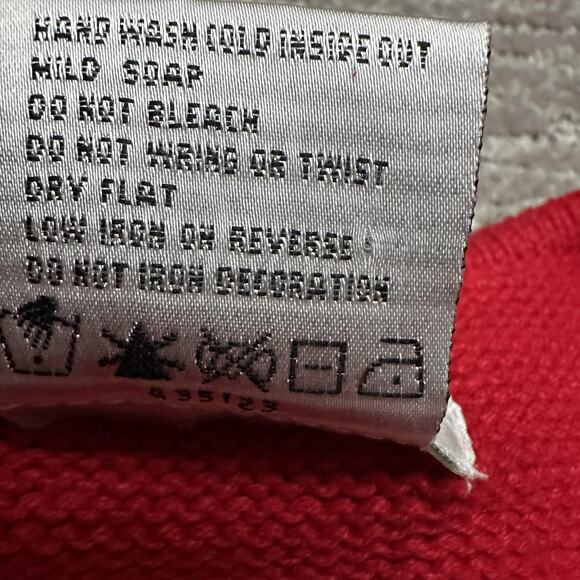 Quacker Factory Sweater Womens Large Red Christmas Reindeer Gingerbread Zip - Picture 9 of 12